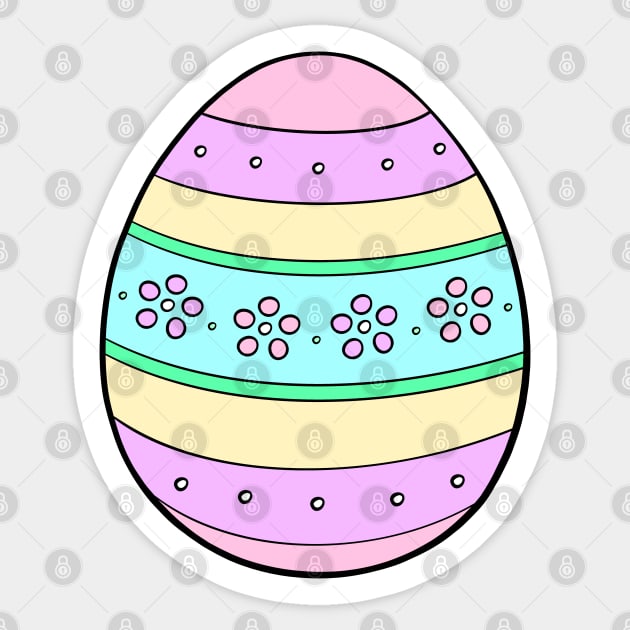 Pastel Floral Easter Egg Sticker by Lady Lilac